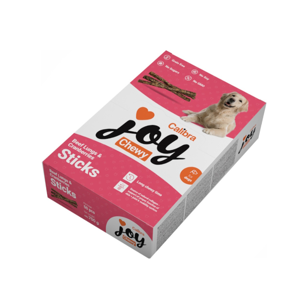 Calibra DOG Joy: Chewy Rinderlungen & Preiselbeeren Sticks