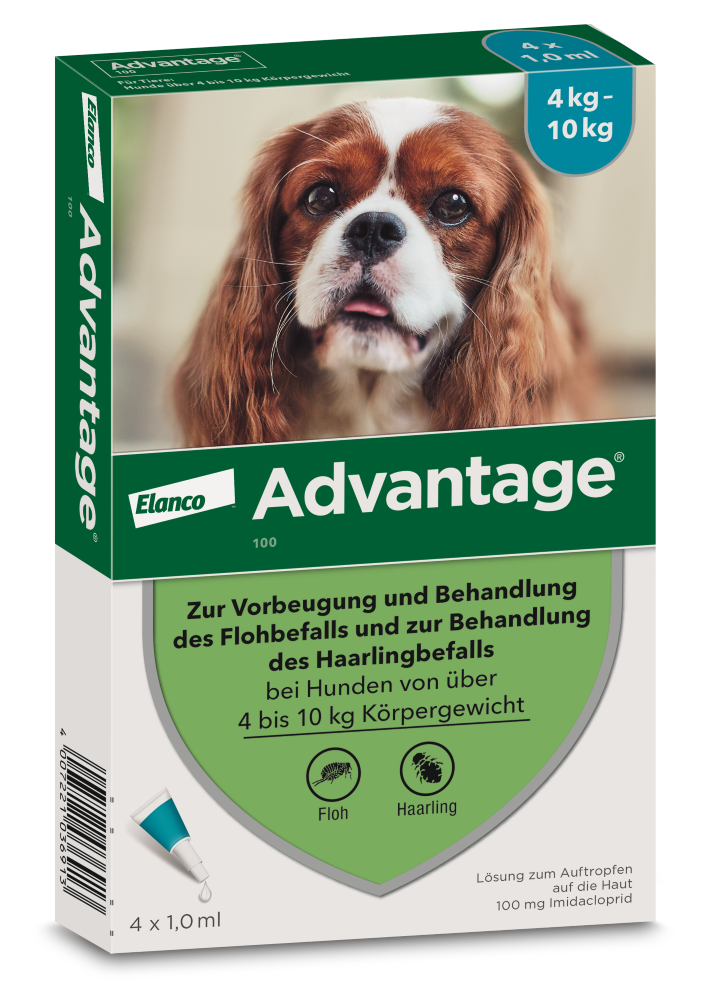 Advantage 100 für Hunde von 4 - 10 kg