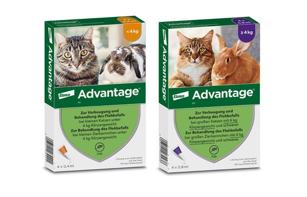 Advantage für kleine Katzen und Zierkaninchen bis 4 kg