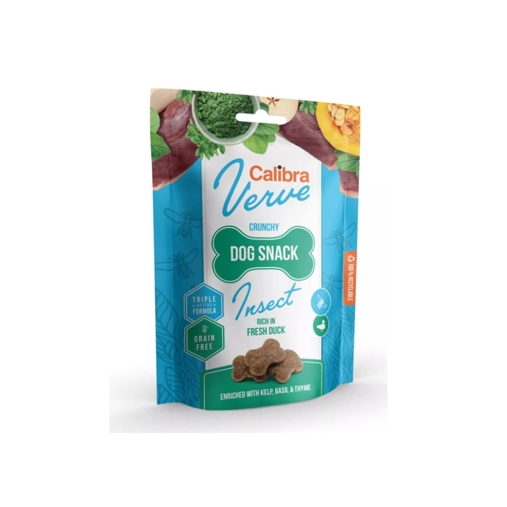 Calibra Dog Verve: Crunchy Snack Insect&Fresh Duck