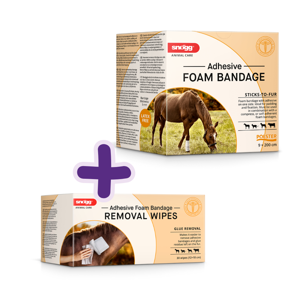 Foam Bandage + Wipes = Fix & Care